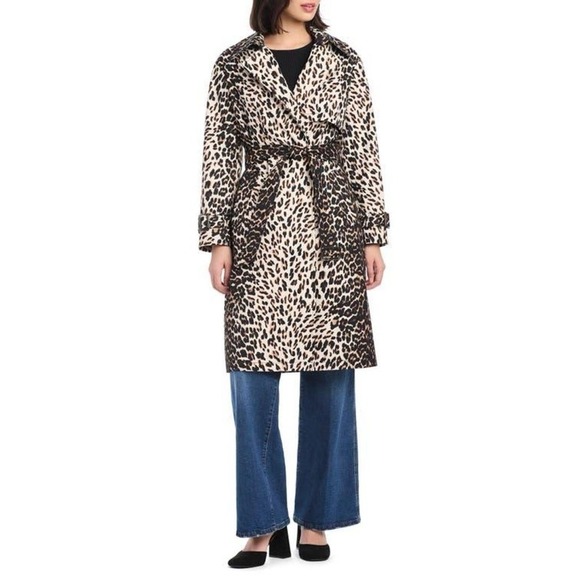 kate spade Jackets & Blazers - NWT!! KATE SPADE New York Leopard Belted Longline Double Breasted Trench Coat XL